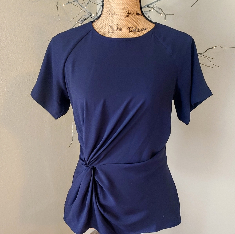 Ann Taylor Navy Dress Top